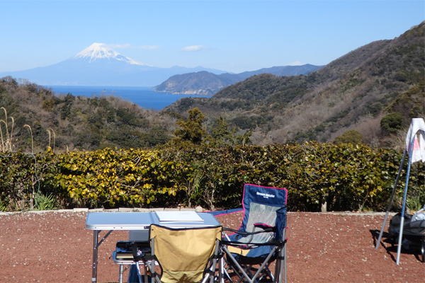 【雲見オートキャンプ場】西伊豆の海と富士山を一望できるロケーション！